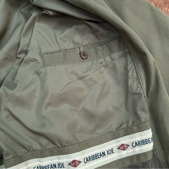 Caribbean Joe Men's Olive Green Spring Weight Jacket, Super Soft Fabric, Size Lg - Picture 14 of 16